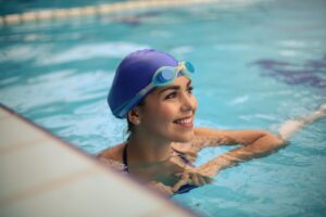 Photo of a Swimmer on Swimming Pool - this is a daily habit for managing pain that they use